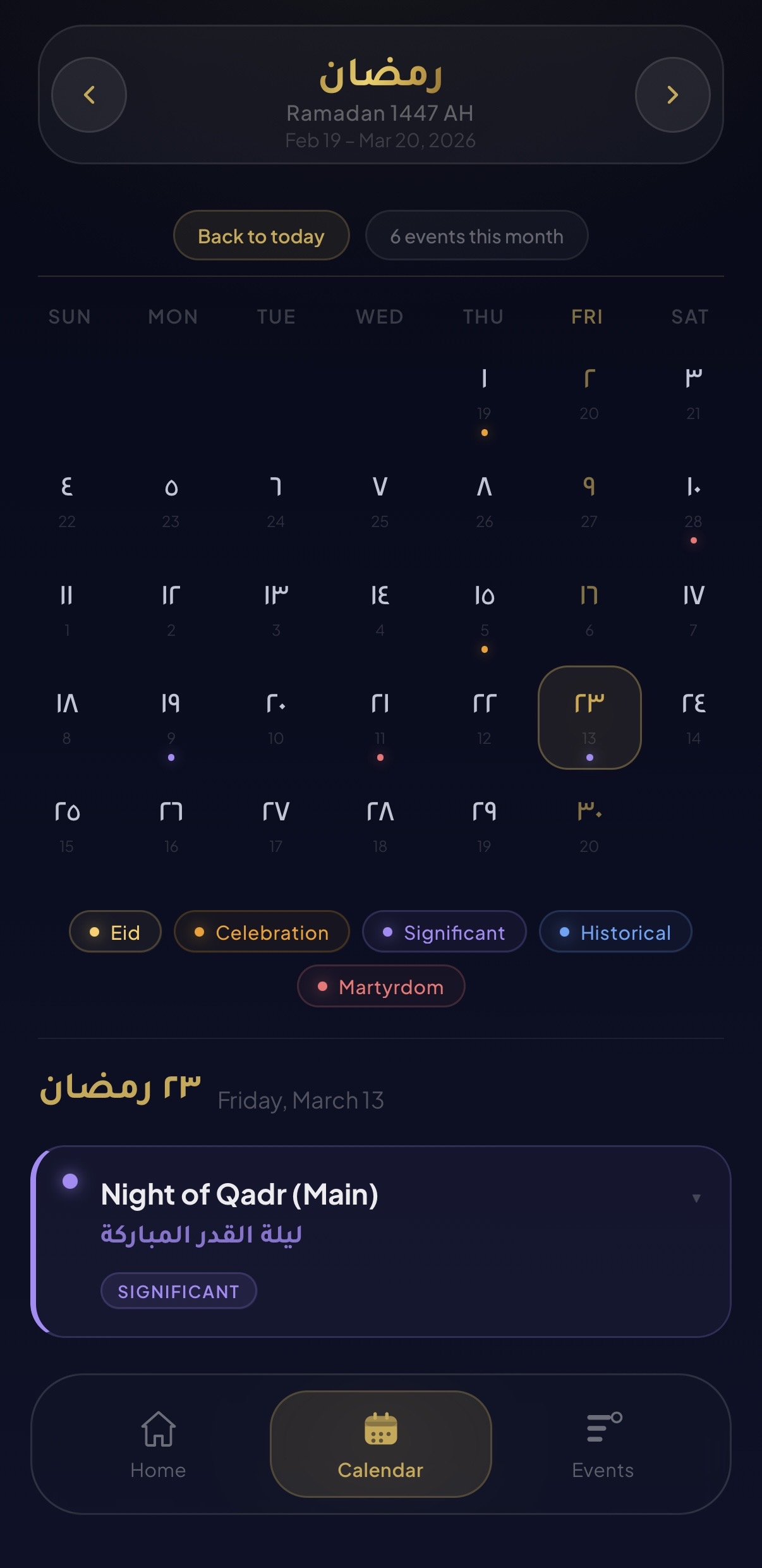 Hijri Calendar